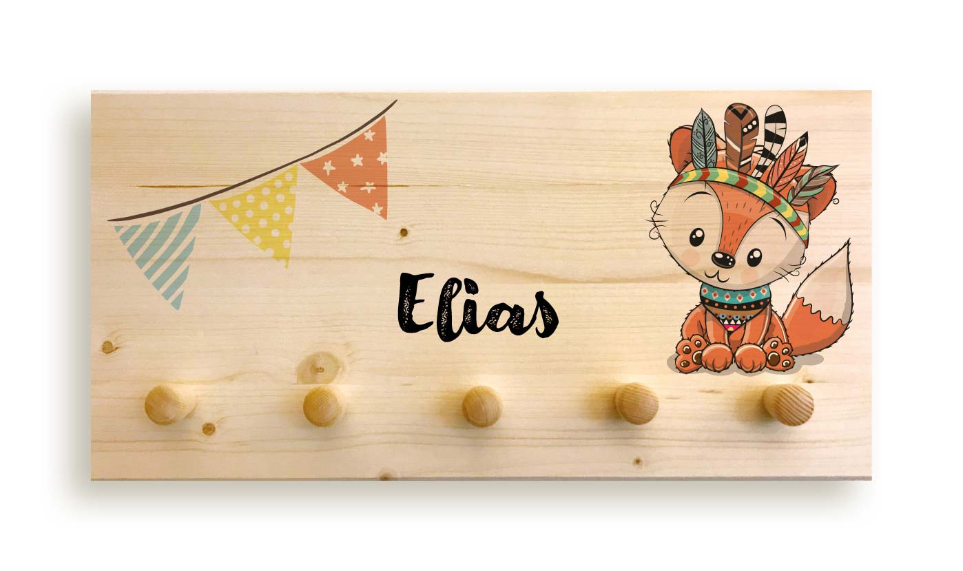 Personalisierte Garderobe Fuchs