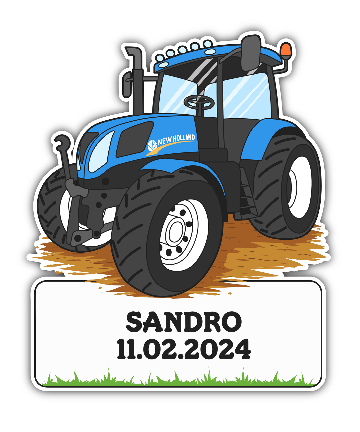 Geburtstafel Traktor New Holland - einfach und günstig in der Schweiz bestellen