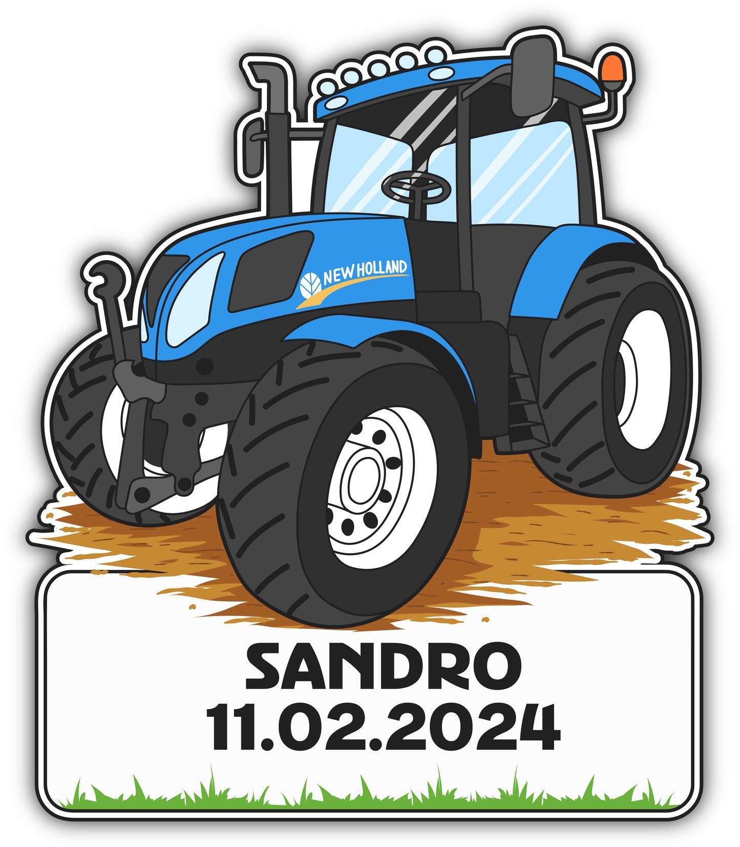 Geburtstafel Traktor New Holland - einfach und günstig in der Schweiz bestellen
