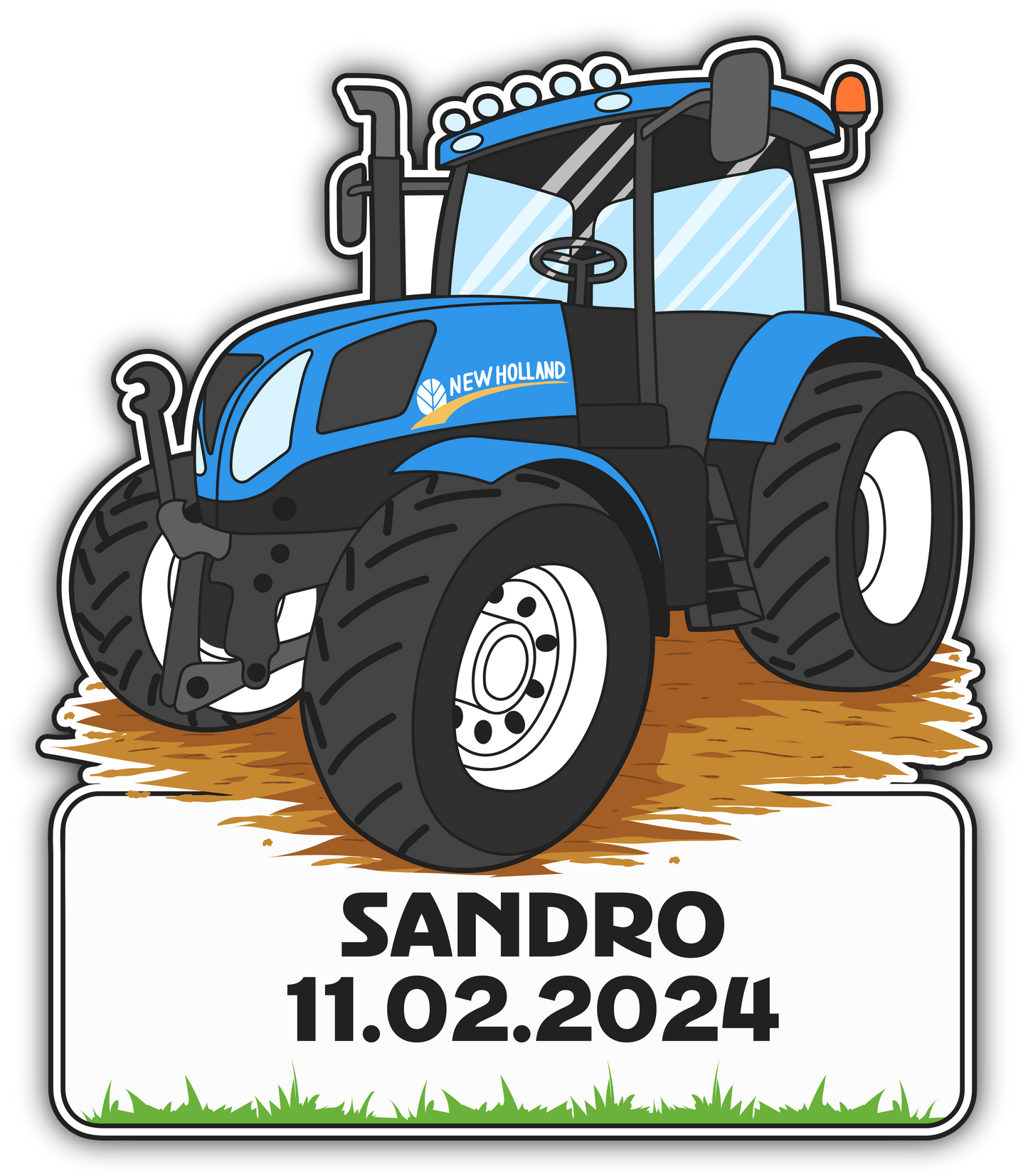 Geburtstafel Traktor New Holland - einfach und günstig in der Schweiz bestellen
