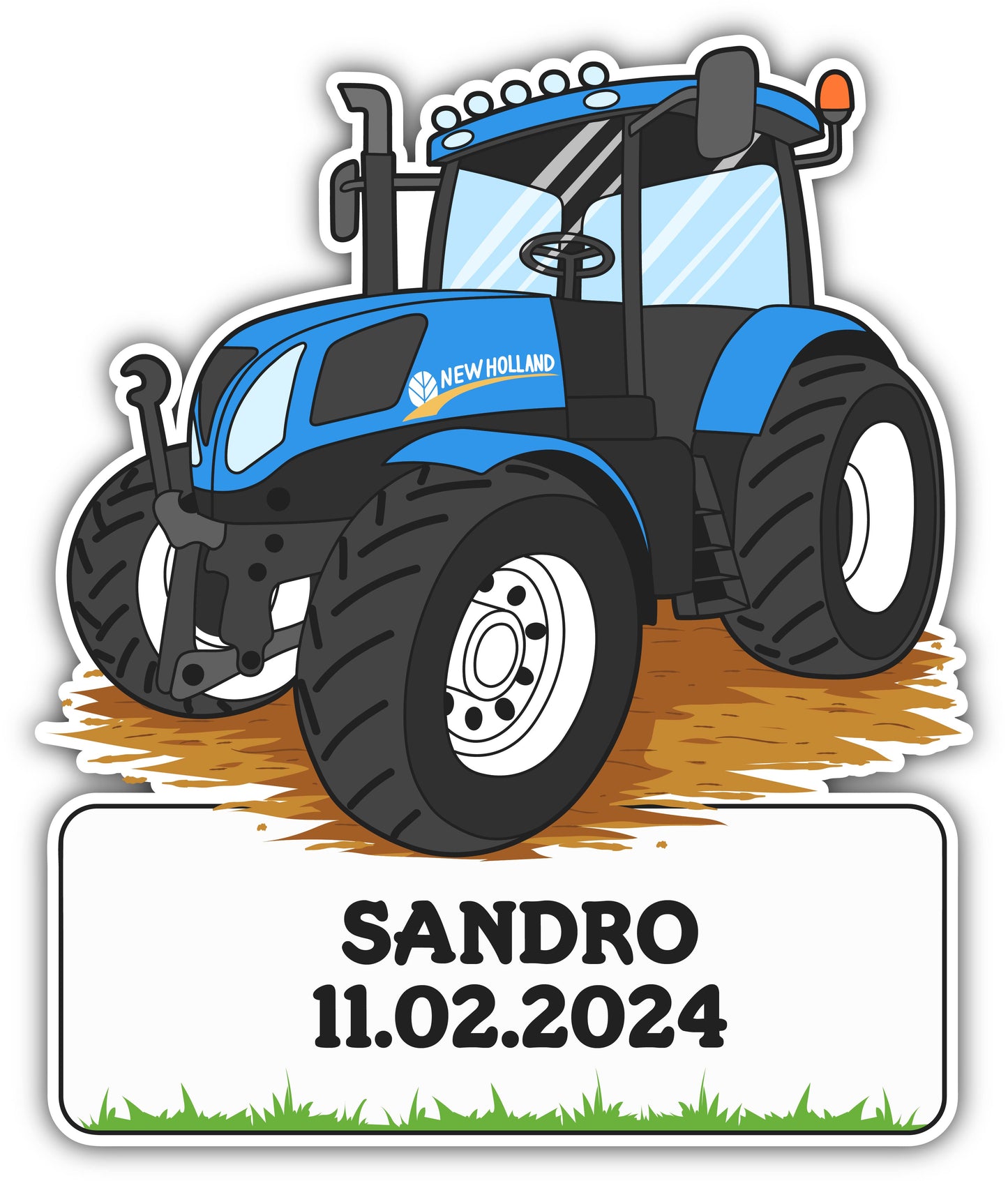 Geburtstafel Traktor New Holland - einfach und günstig in der Schweiz bestellen