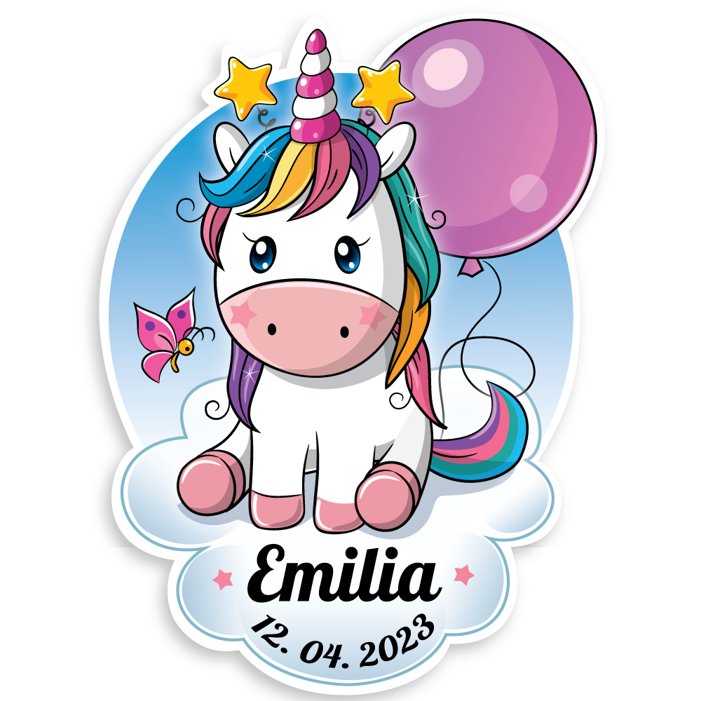 Geburtstafel Einhorn - einfach und günstig in der Schweiz bestellen