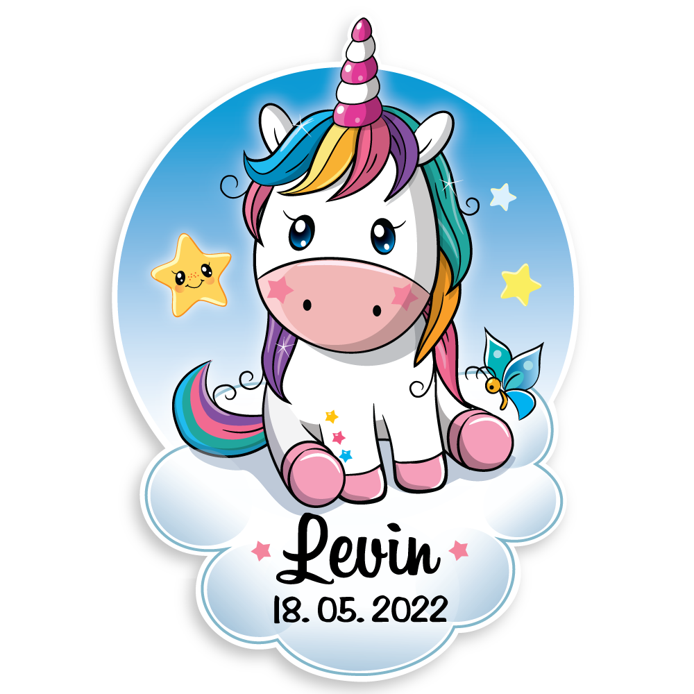 Geburtstafel Einhorn - einfach und günstig in der Schweiz bestellen