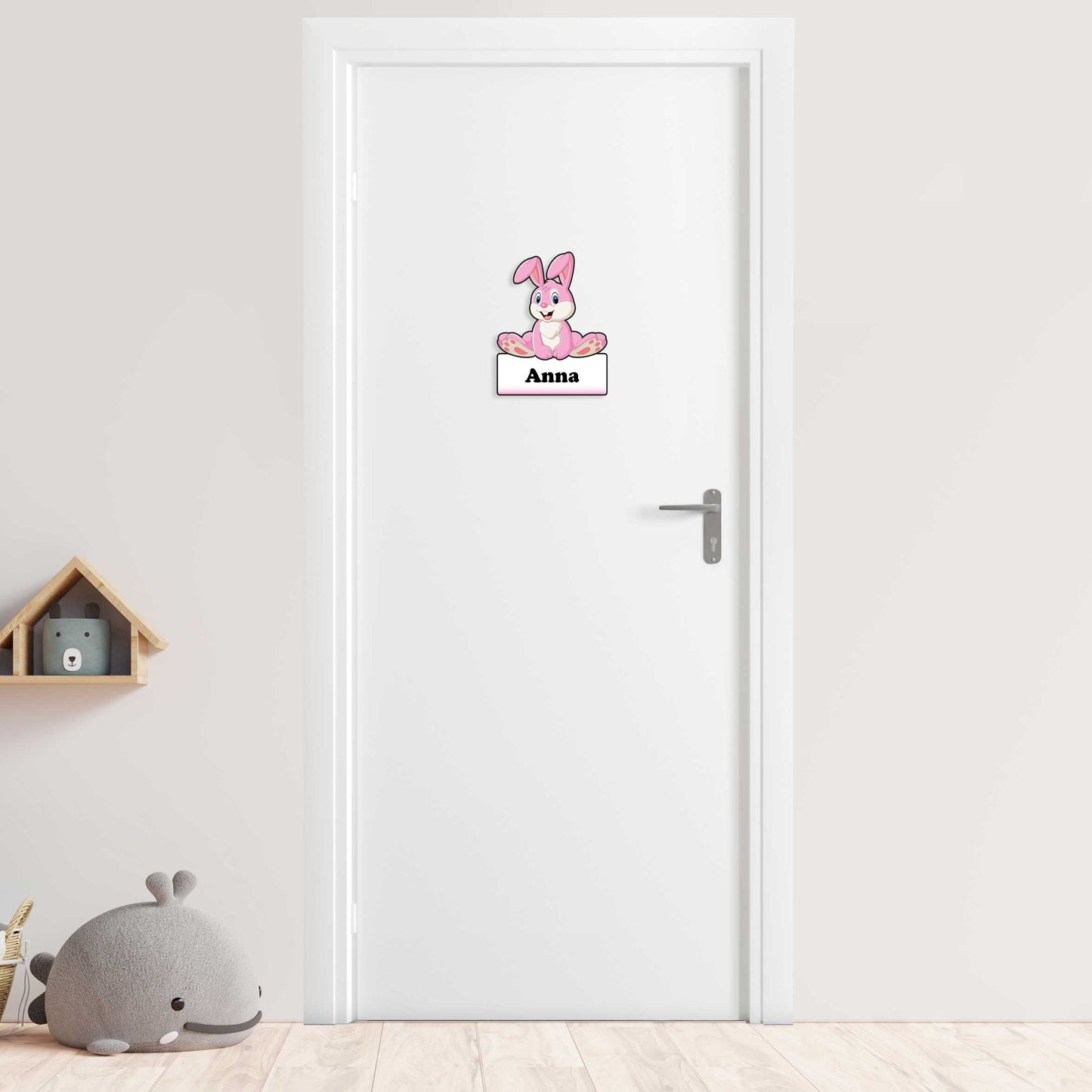 Kleine Geburtstafel als Türschild - Classic Collection Hase