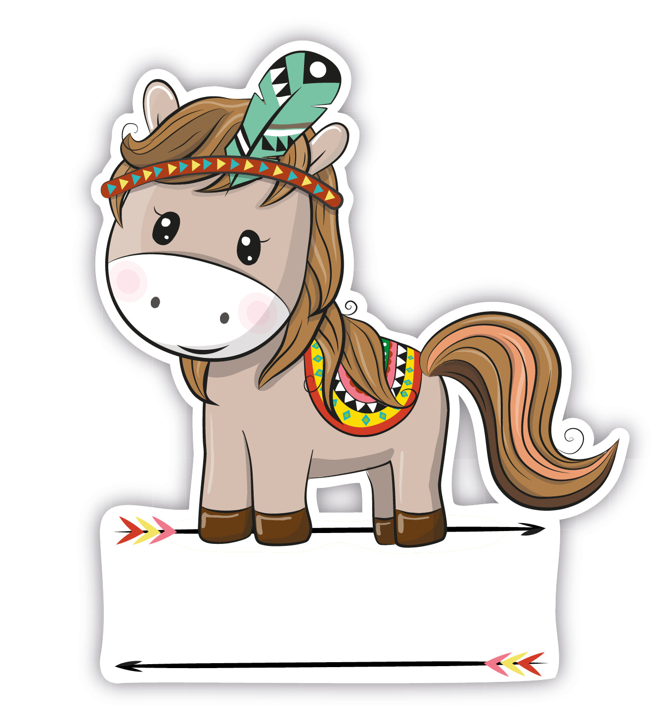 Geburtstafel Indianer Tier Pferd
