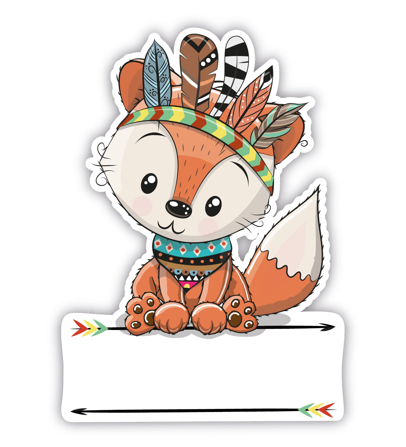 Geburtstafel Indianer Tier Fuchs