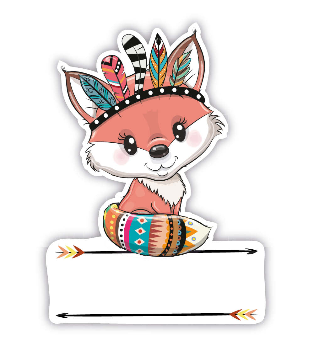 Geburtstafel Indianer Tier Fuchs